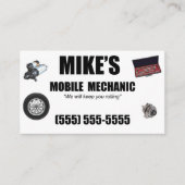 Reparaturservice für mechanisches mobiles Auto Visitenkarte (Vorderseite)
