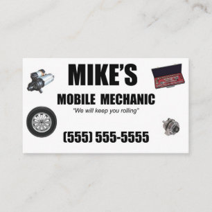 Reparaturservice für mechanisches mobiles Auto Visitenkarte