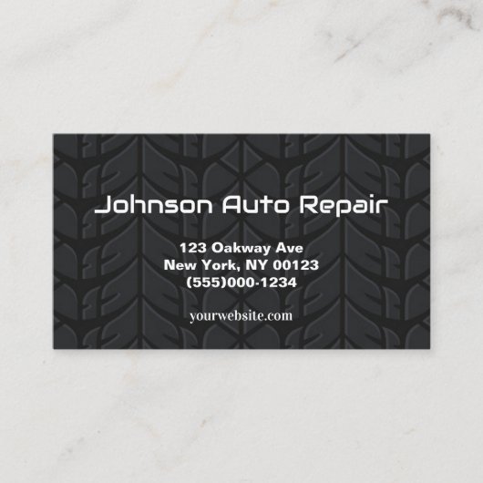 Reparaturservice für Reifen von Auto Visitenkarte (Vorderseite)