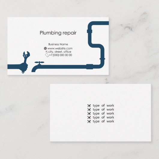 Reparaturservice und Dienstkarte Visitenkarte (Vorne/Hinten)