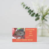 Reparaturshop für kleine Motoren Visitenkarte (Stehend Vorderseite)