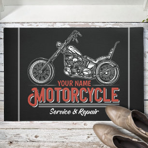 Reparaturshop für personalisierte Motorräder Fußmatte