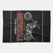 Reparaturshop für personalisierte Motorräder Geschirrtuch (Horizontal)