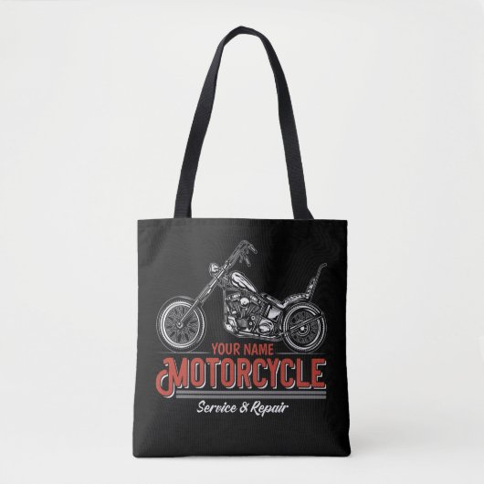 Reparaturshop für personalisierte Motorräder Tasche (Vorderseite)