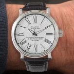 Reparaturtechniker Armbanduhr<br><div class="desc">Preis für lange Uhr für einen Techniker. Eine Uhr, die als Geschenk für die Anerkennung des loyalen Dienstes eines Reparaturtechnikers entworfen wurde. Geben Sie den Namen des Empfängers sowie die Firma oder Organisation ein.</div>