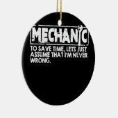 Reparaturtechniker für den Funny Mechanic Keramik Ornament (Rechts)