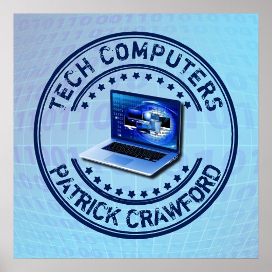 Reparaturtechniker oder PC-Shop Poster (Vorne)