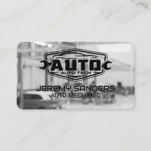 Reparaturwerkstatt   Auto-Mechaniker-Logo reparier Visitenkarte