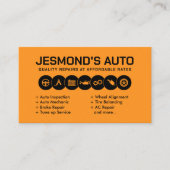 Reparaturwerkstatt für mechanisches Auto Visitenkarte (Vorderseite)