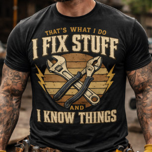 Repariere Zeug Und Kenne Mich Aus lustiger Handwer T-Shirt