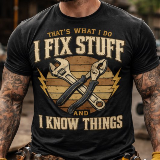 Repariere Zeug Und Kenne Mich Aus lustiger Handwer T-Shirt