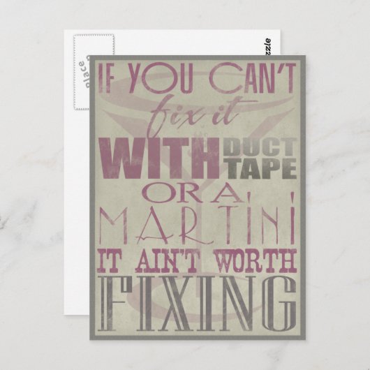 reparieren postkarte (Vorne/Hinten)