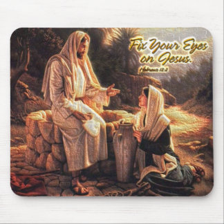 Reparieren Sie Ihre Augen auf Jesus 1 Mousepad