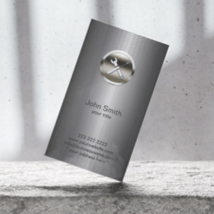 Reparieren Sie Werkzeug-Logo-Metallberufliche Visitenkarte