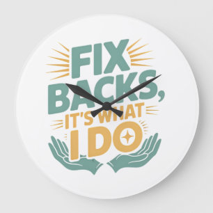 Reparieren von Backs Es ist, was ich mache Chiropr Große Wanduhr
