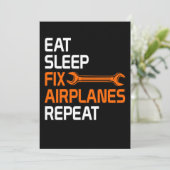 Reparieren von Flugzeugen Mechanische Auto Dankeskarte (Stehend Vorderseite)