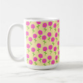Repeat Flower Pattern with Hot Pink Flowers Kaffeetasse (Links)