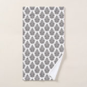 Repeating black floral pattern towel badhandtuch set (Handtuch)