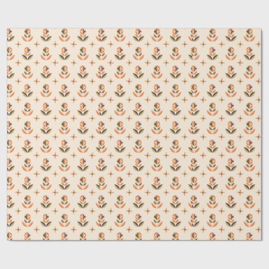 Repeating floral pattern on wrapping paper geschenkpapier (Flach)