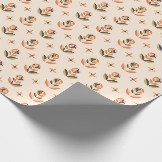 Repeating floral pattern on wrapping paper geschenkpapier (Ecke)