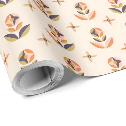 Repeating floral pattern on wrapping paper geschenkpapier (Rolleneckpunkt)