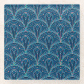 Repeating geometric Art Deco pattern Glasuntersetzer (Vorderseite)