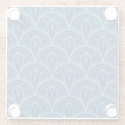 Repeating geometric Art Deco pattern Glasuntersetzer (Rückseite)