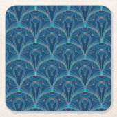 Repeating geometric Art Deco pattern Rechteckiger Pappuntersetzer (Vorderseite)