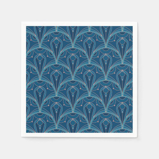 Repeating geometric Art Deco pattern Serviette (Vorderseite)