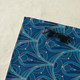 Repeating geometric Art Deco pattern Strandtuch