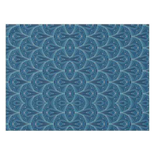 Repeating geometric Art Deco pattern Tischdecke (Vorderseite (Horizontal))