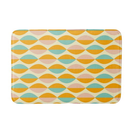 Repeating geometric pattern in beige background badematte (Vorderseite)