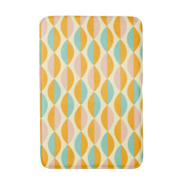 Repeating geometric pattern in beige background badematte