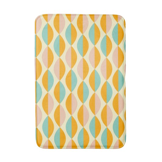 Repeating geometric pattern in beige background badematte (Vorderseite Vertikal)