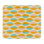 Repeating geometric pattern in beige background schneidebrett (Vorderseite)