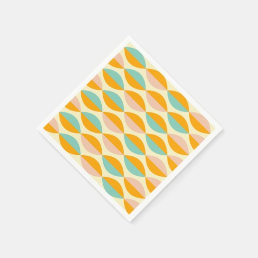 Repeating geometric pattern in beige background serviette (Ecke)