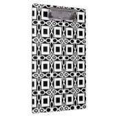 Repeating GEOMETRIC PATTERN in black and white Klemmbrett (Rechts)