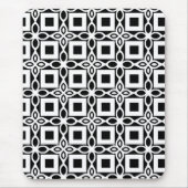 Repeating GEOMETRIC PATTERN in black and white Mousepad (Vorne)