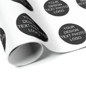 Repeating Logo Business Background Wrapping Paper  Geschenkpapier (Rolleneckpunkt)