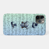 Repeating Viking Ships and Helmet Design over Rune Case-Mate iPhone Hülle (Rückseite (Horizontal))