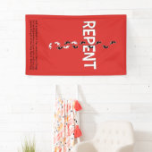 REPENT Footprints Cross Banner (Insitu)