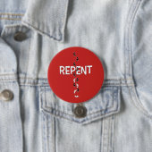 REPENT Footprints Cross Button (Beispiel)
