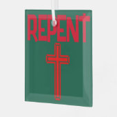 REPENT - SACRIFICE Glas Ornament Ornament Aus Glas (Vorderseite links)