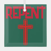 REPENT - SACRIFICE Glas Ornament Ornament Aus Glas (Vorderseite)