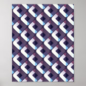 repetitives geometrisches Design mit rautenförmig  Poster (Vorne)