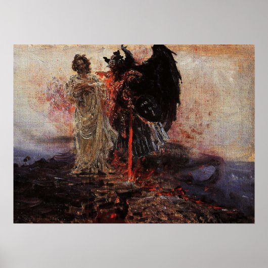 Repin - Folgen Sie mir Satan 1895 Poster (Vorne)