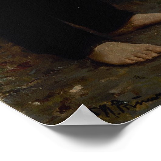 Repin - Leo Tolstoy Barefoot Poster (Ecke)