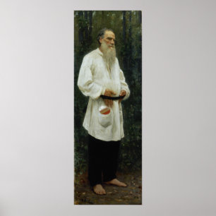 Repin - Leo Tolstoy Barefoot Poster