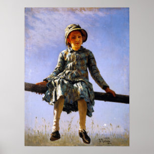 Repin - Libelle (Porträt der Tochter des Künstlers Poster