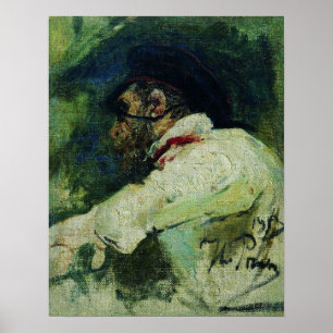 Repin - Mann in der weißen Jacke 1913 Poster